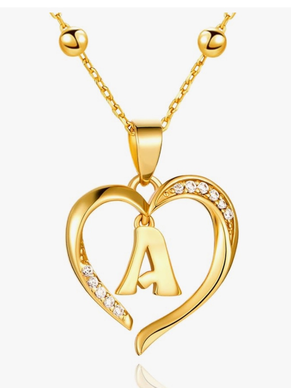 Gold-Tone Women's Beaded Chain Necklace - Elegant Everyday Layering